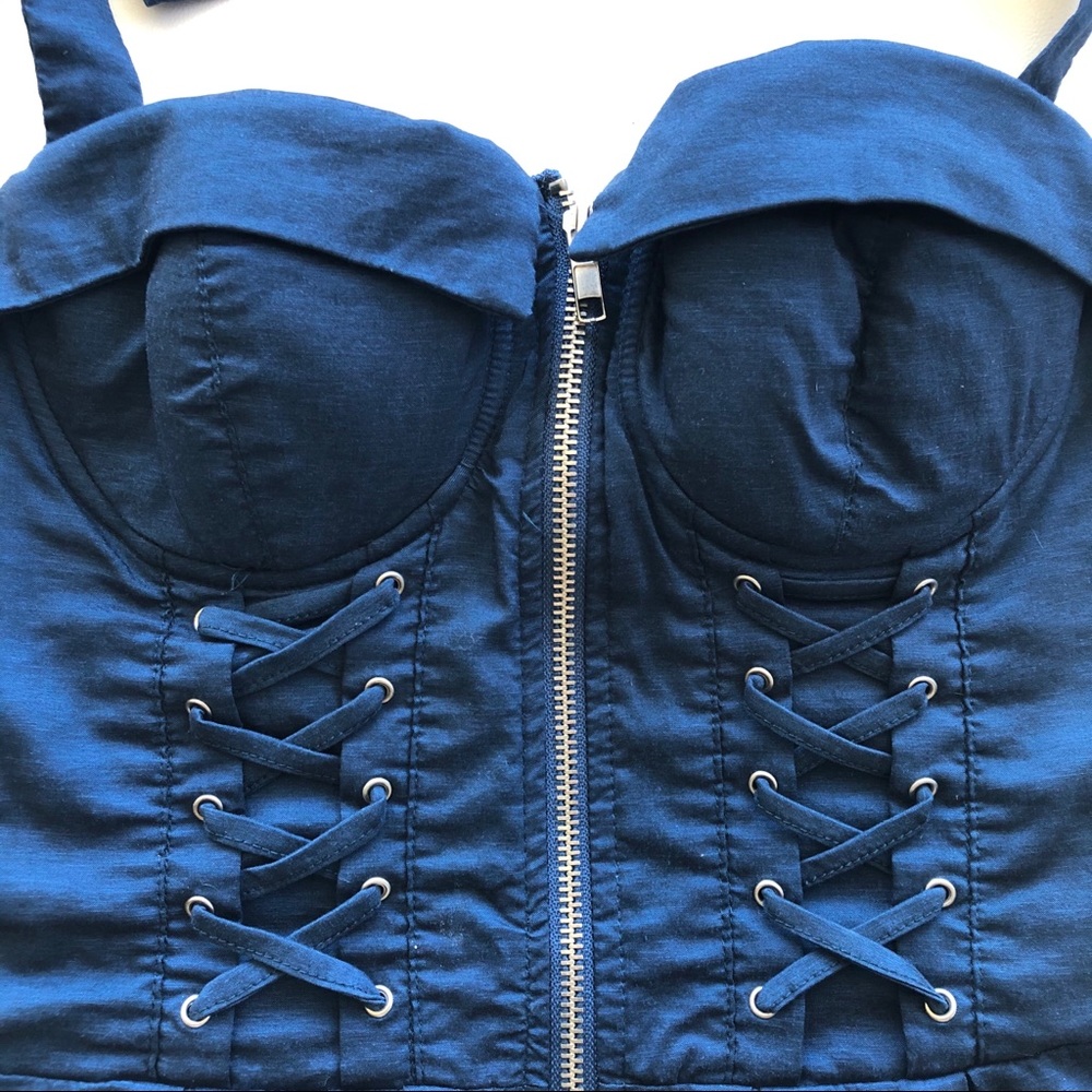 Blue Tank corset top - Picture 2 of 10
